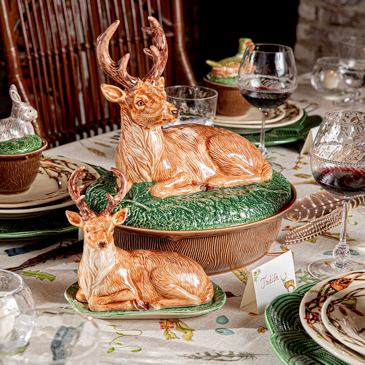 Forest Walk Stag Butter Dish - Multi - scale reference view