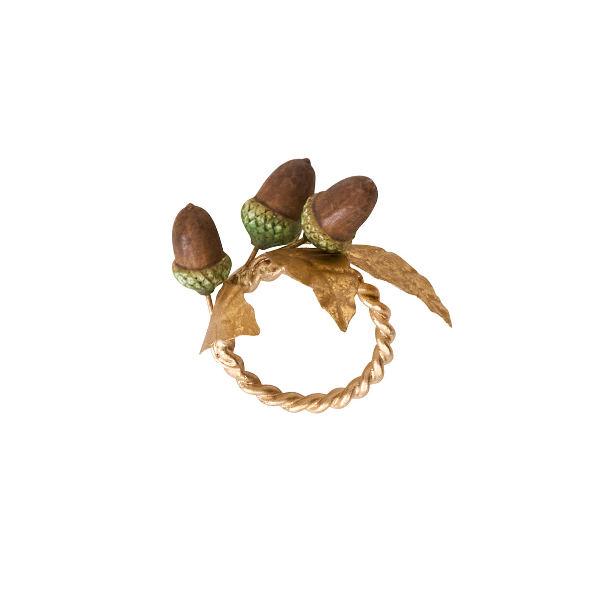 Forest Walk Acorn Napkin Ring Set/4 - Multi – Juliska