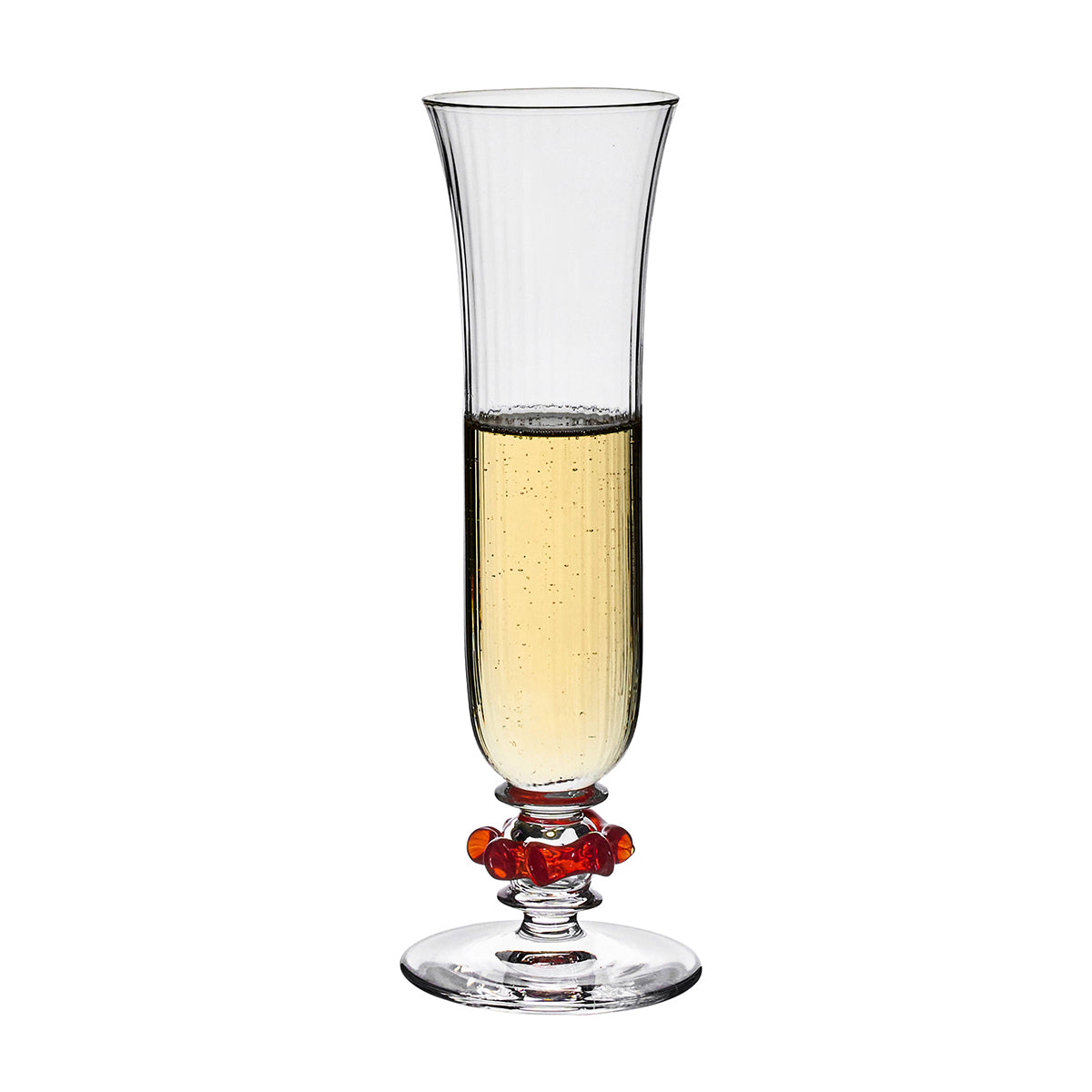 Nell Ruffle Flute - Ruby - styled table setting view