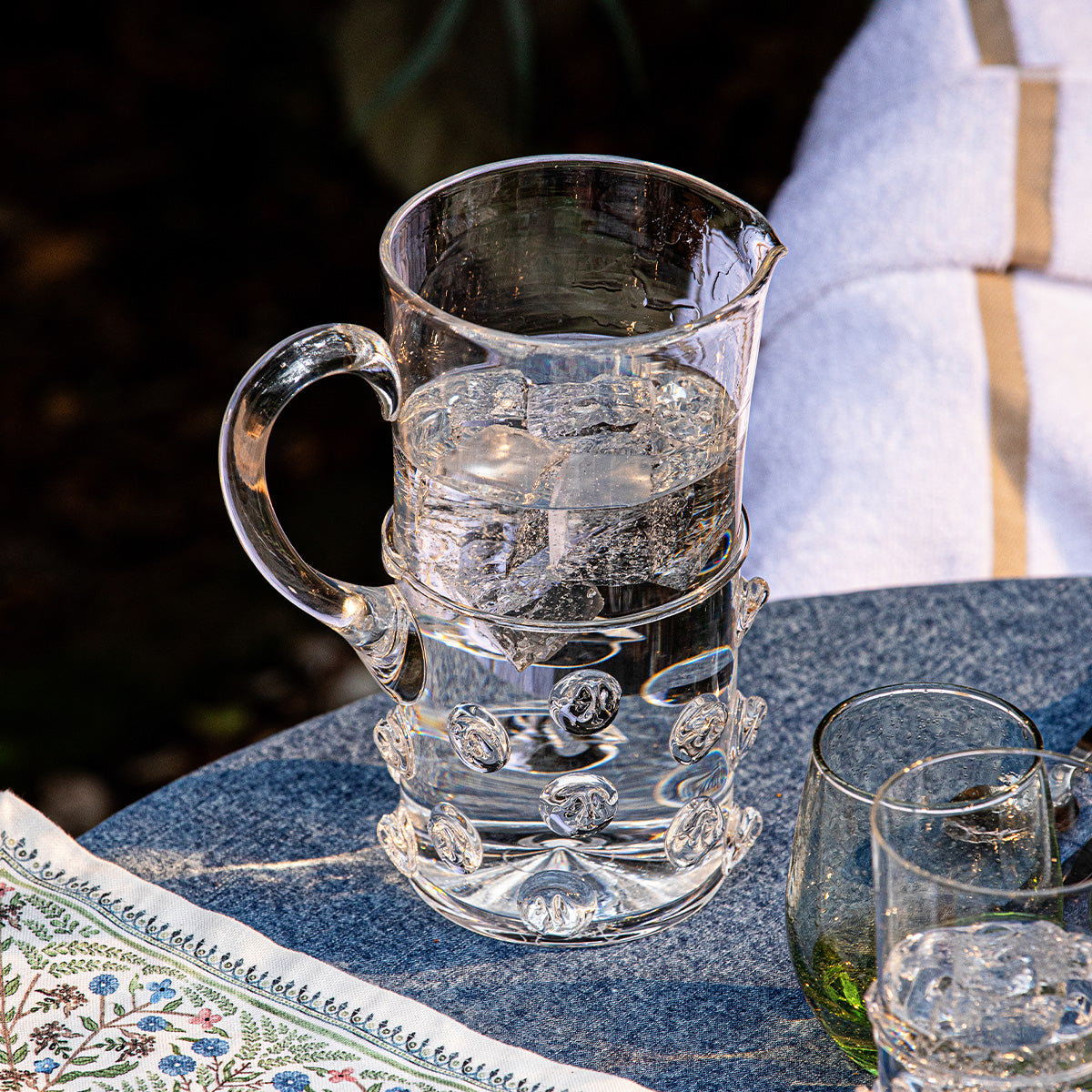 Florence Glass Pitcher - styled table setting view