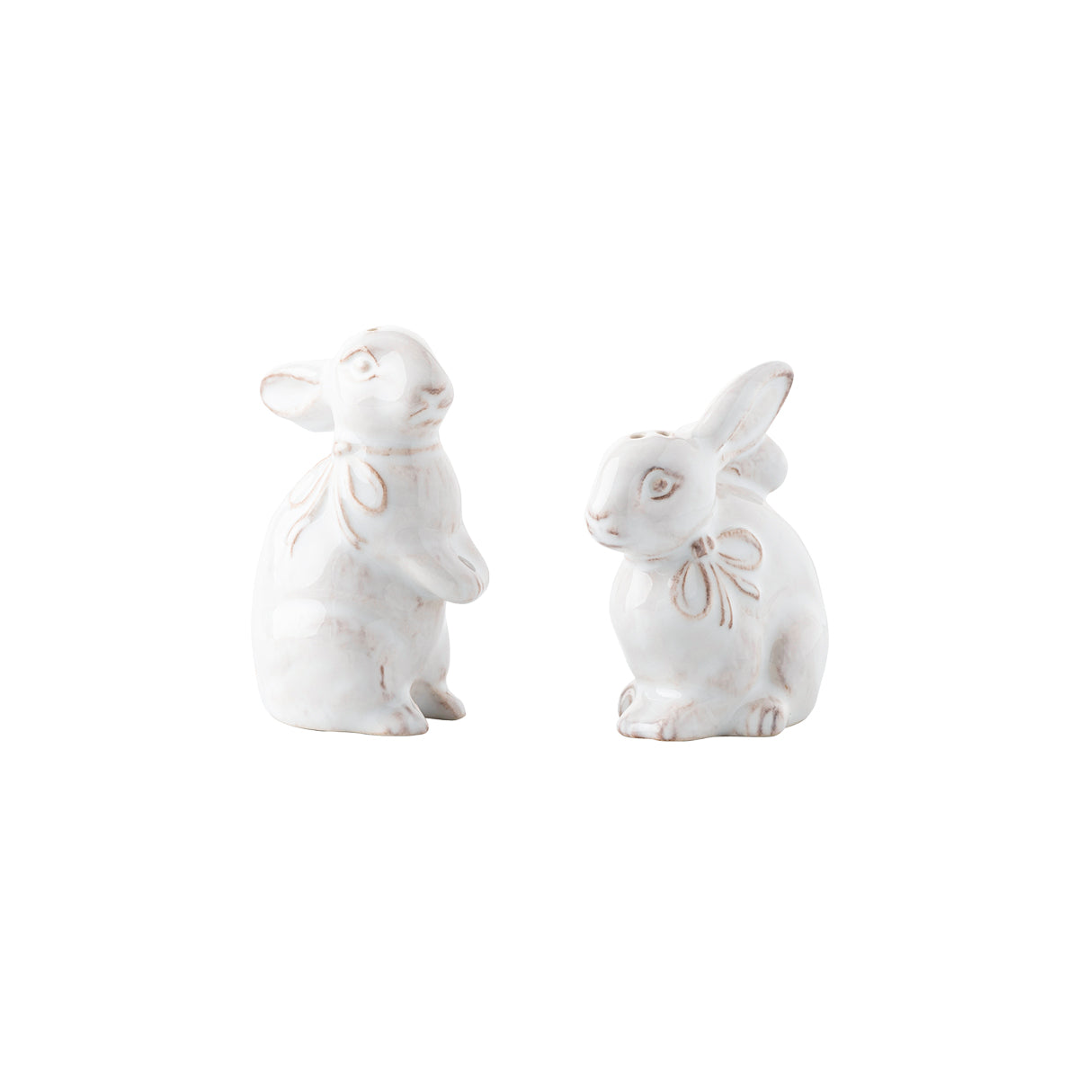 Our debonair little hares add a dash of charm and a sprinkling of whimsy to the table, in the form of beautifully sculpted ceramic salt and pepper shakers.