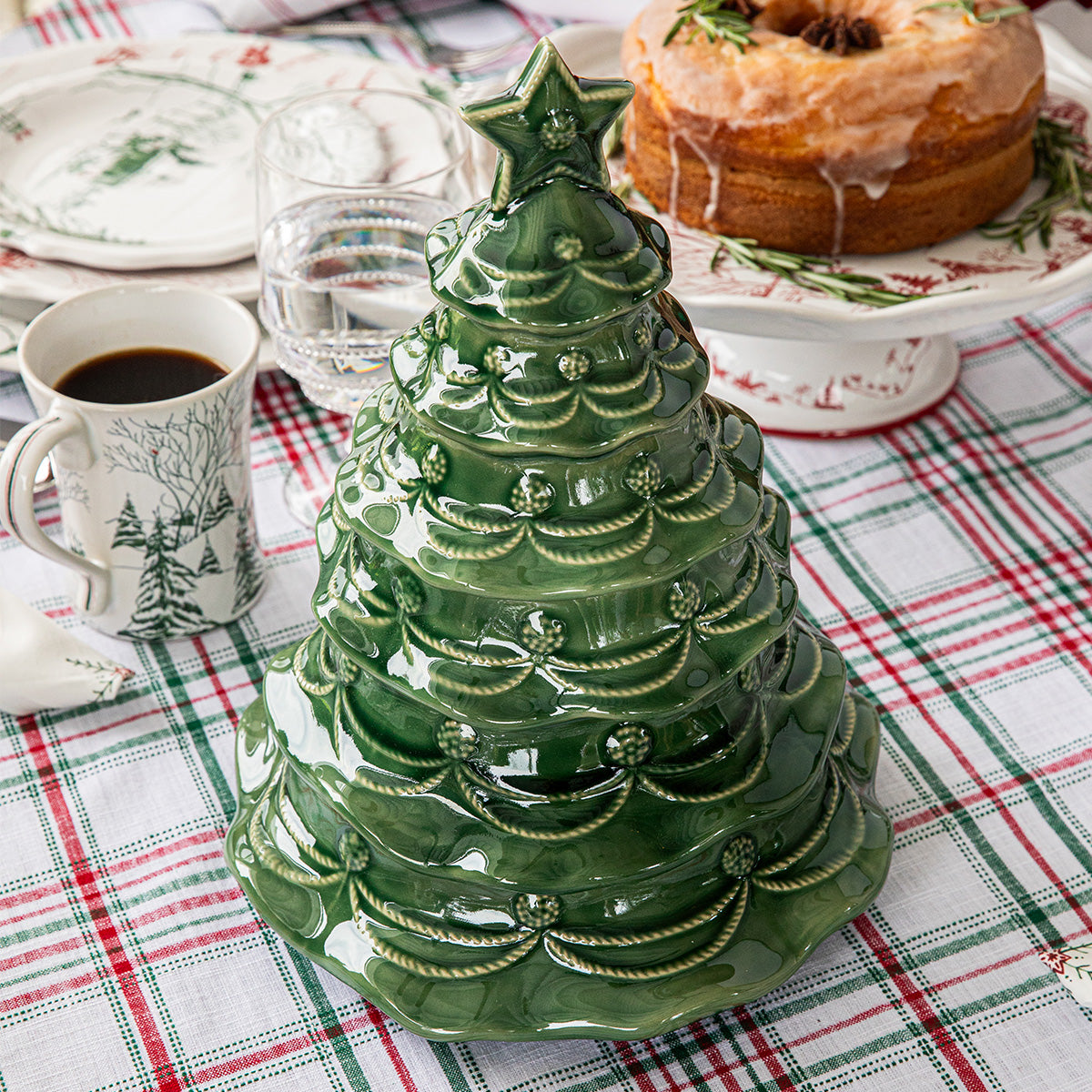 Berry & Thread Christmas Tree Cookie Jar - Basil – Juliska