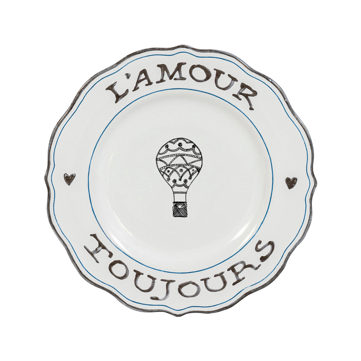 L'Amour Toujours Dessert/Salad Plate Assorted Set/4, close-up detail