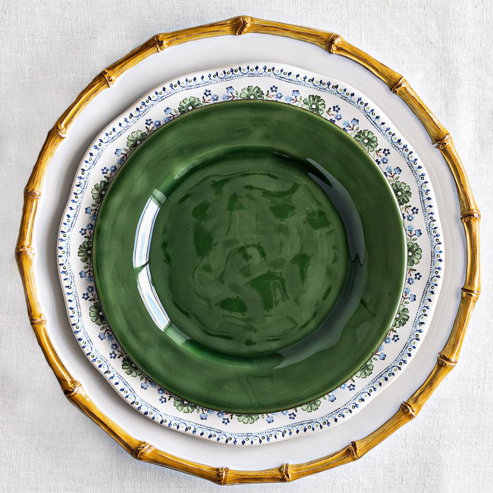 Bamboo, Villa Seville, and Puro plates in a place setting