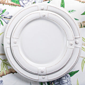 Berry & Thread French Panel plates on a floral placemat