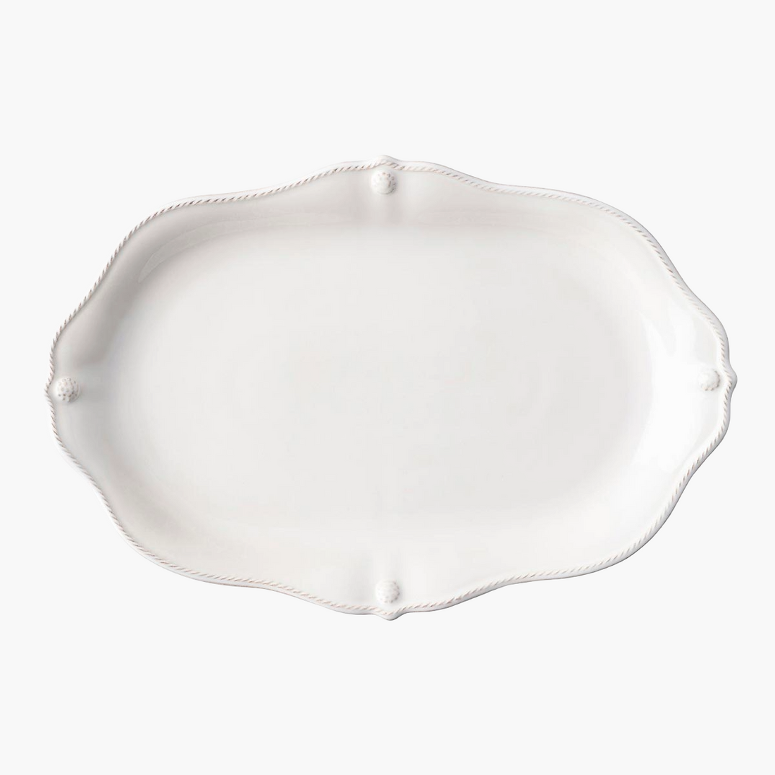 Berry & Thread Whitewash Serving Platter on a white background