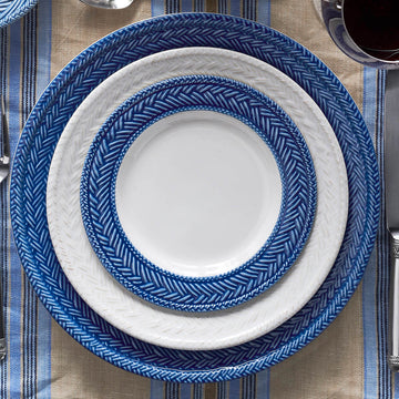 Le Panier dinnerware has a rich French basket weave motif that is both chic and classic.