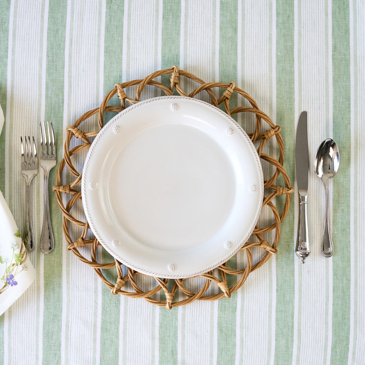 Berry & Thread place setting by Juliska, detail view