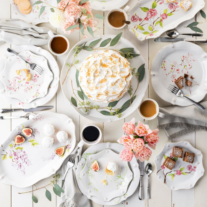 A spring table dressed in Floral Sketch.