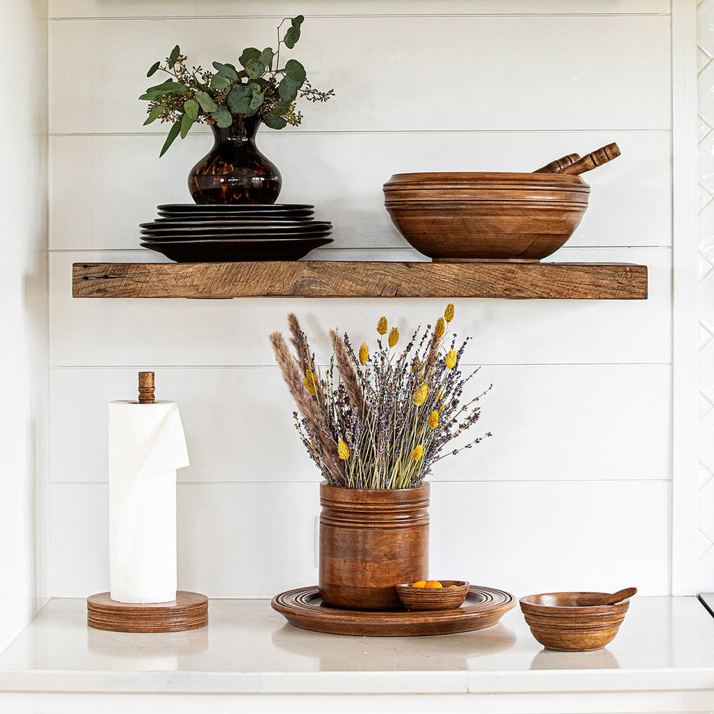 Bilbao bowls and serving dishes displayed on a countertop