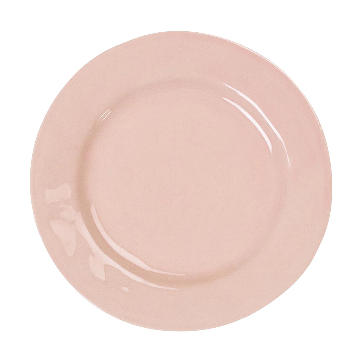 Puro dinner plate colored a pink blush.