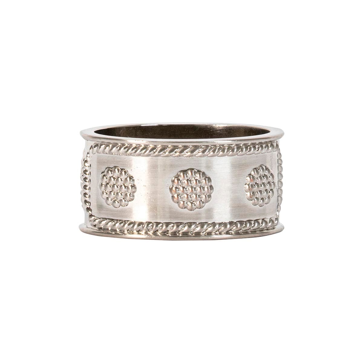 Berry & Thread Napkin Ring - Silver - Bright Satin
