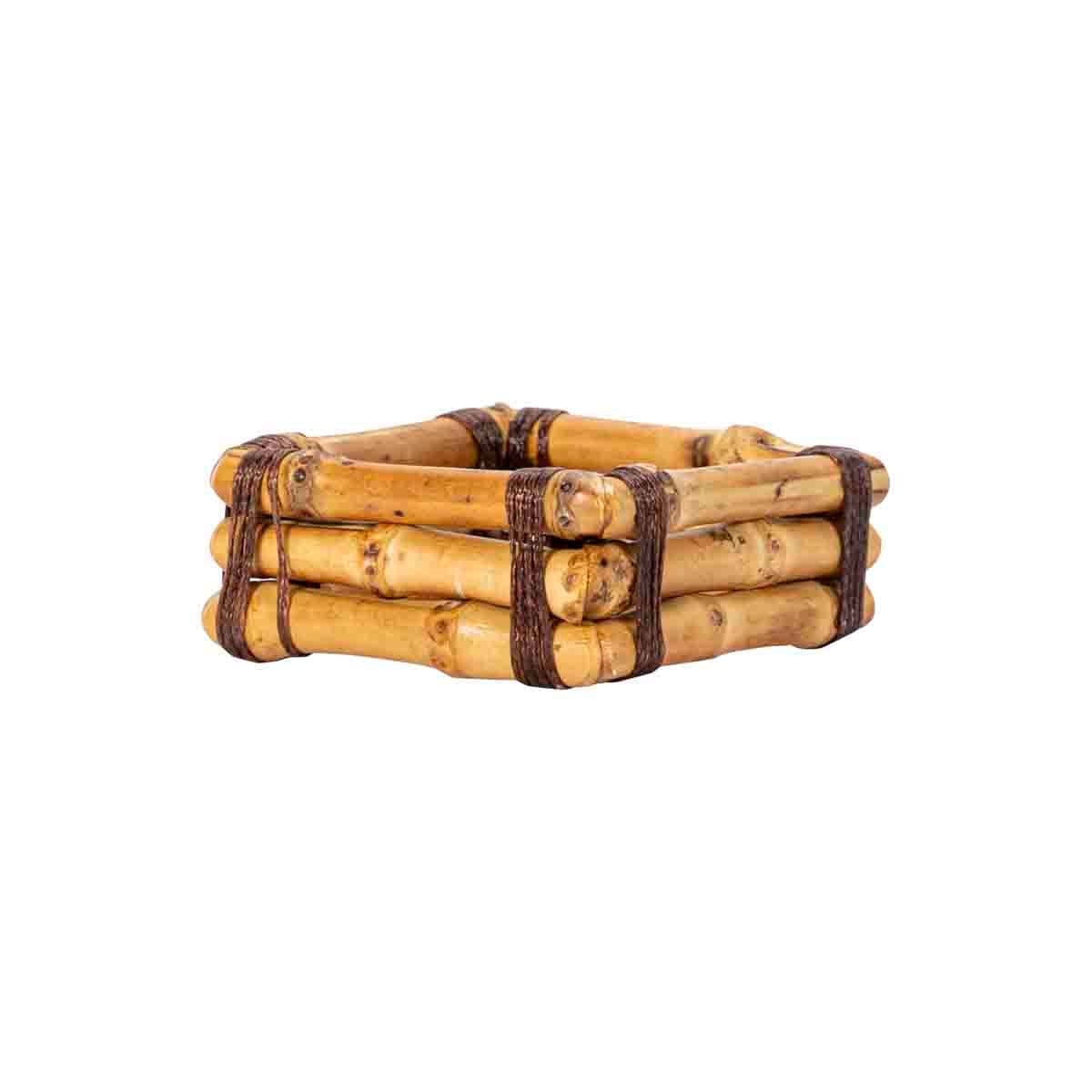 Bamboo natural napkin ring.
