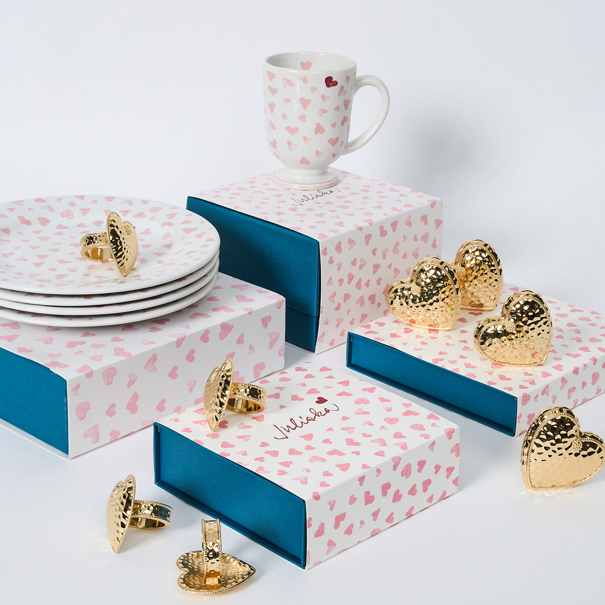 Berry & Thread Heart Place Card Holder Set/4 - Gold – Juliska