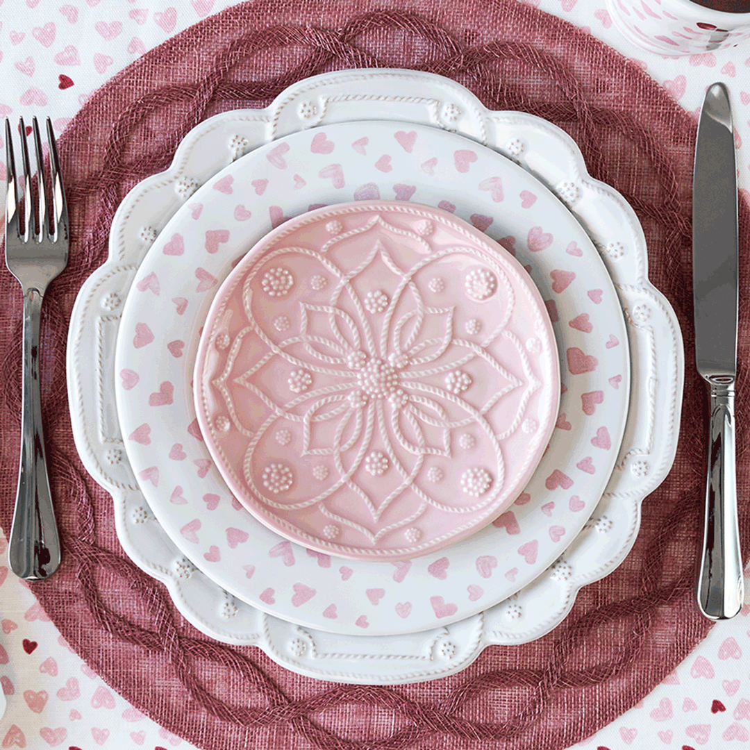 Moveable gif featuring blush and whitewash plates from Berry & Thread, Jardin Du Monde and Love You More