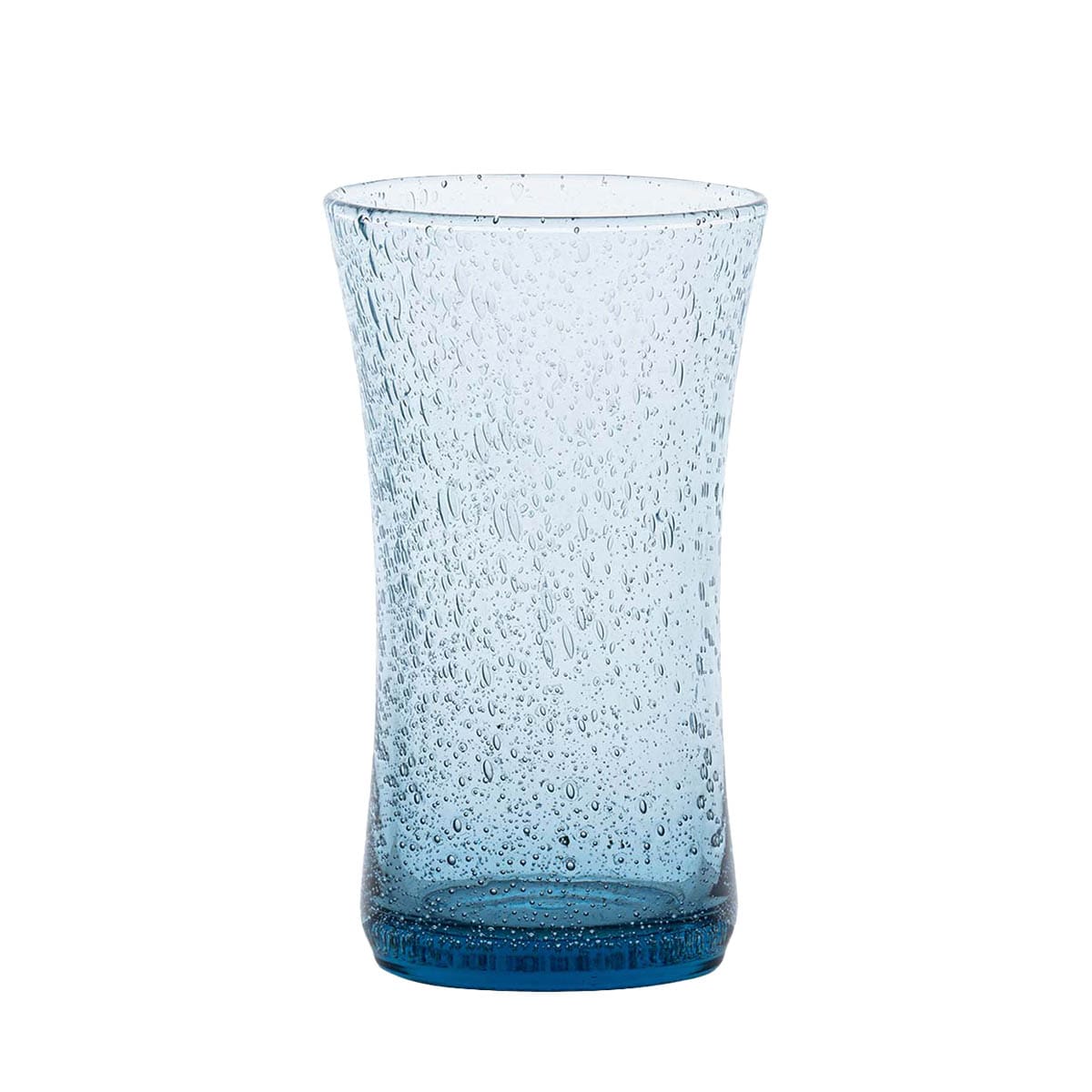 Inspired by the traditional bubbly glassware from Provence and of sturdy construction to make everyday drinking, effervescent. From morning smoothies to sunset cocktails (or mocktails) this mouth-blown tumbler brings a charming spirit of joie de vivre to every sip.