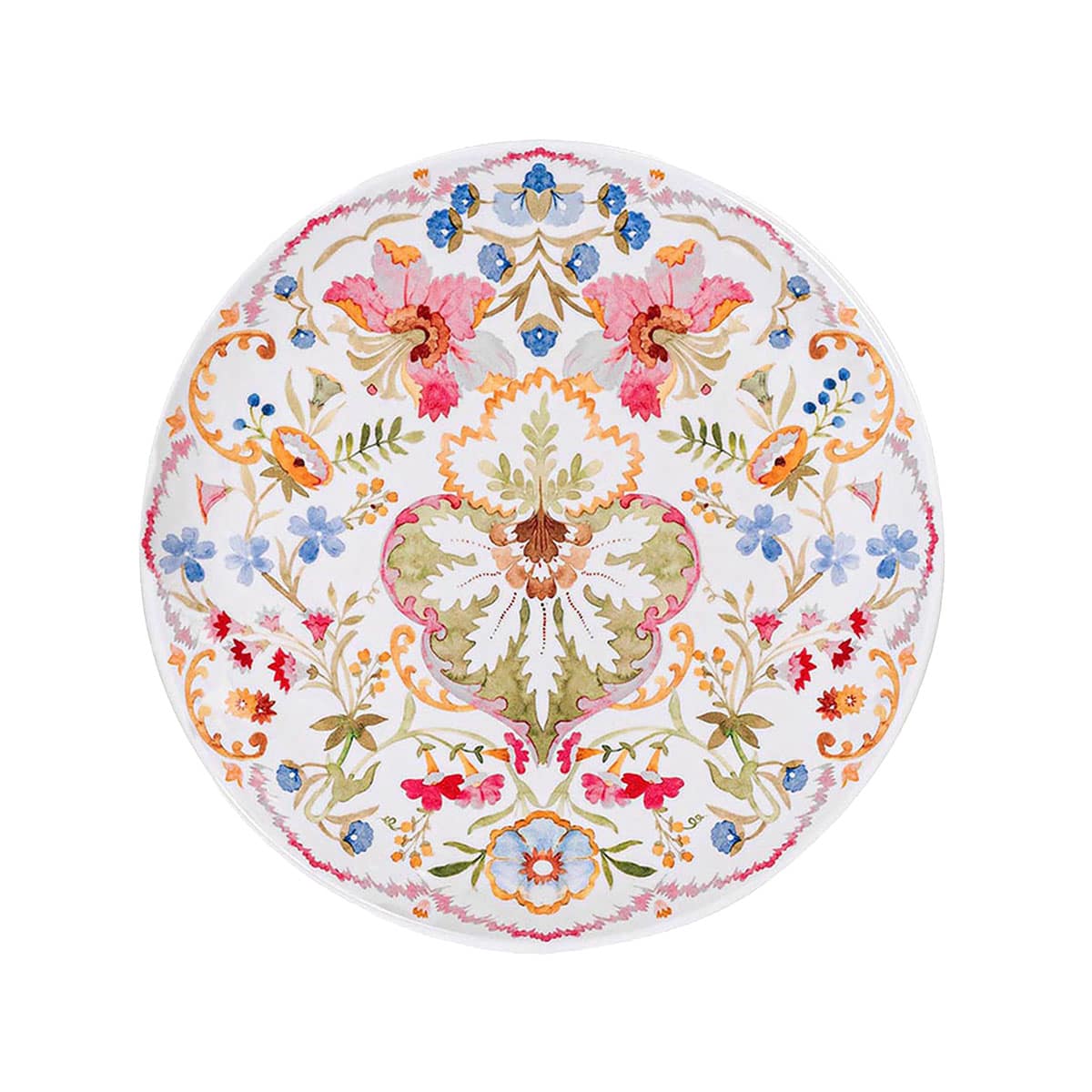 A fantasy garden of imagined blossoms in an enchanting array of vibrant hues to mix and match with other collections for effortless outdoor entertaining. 