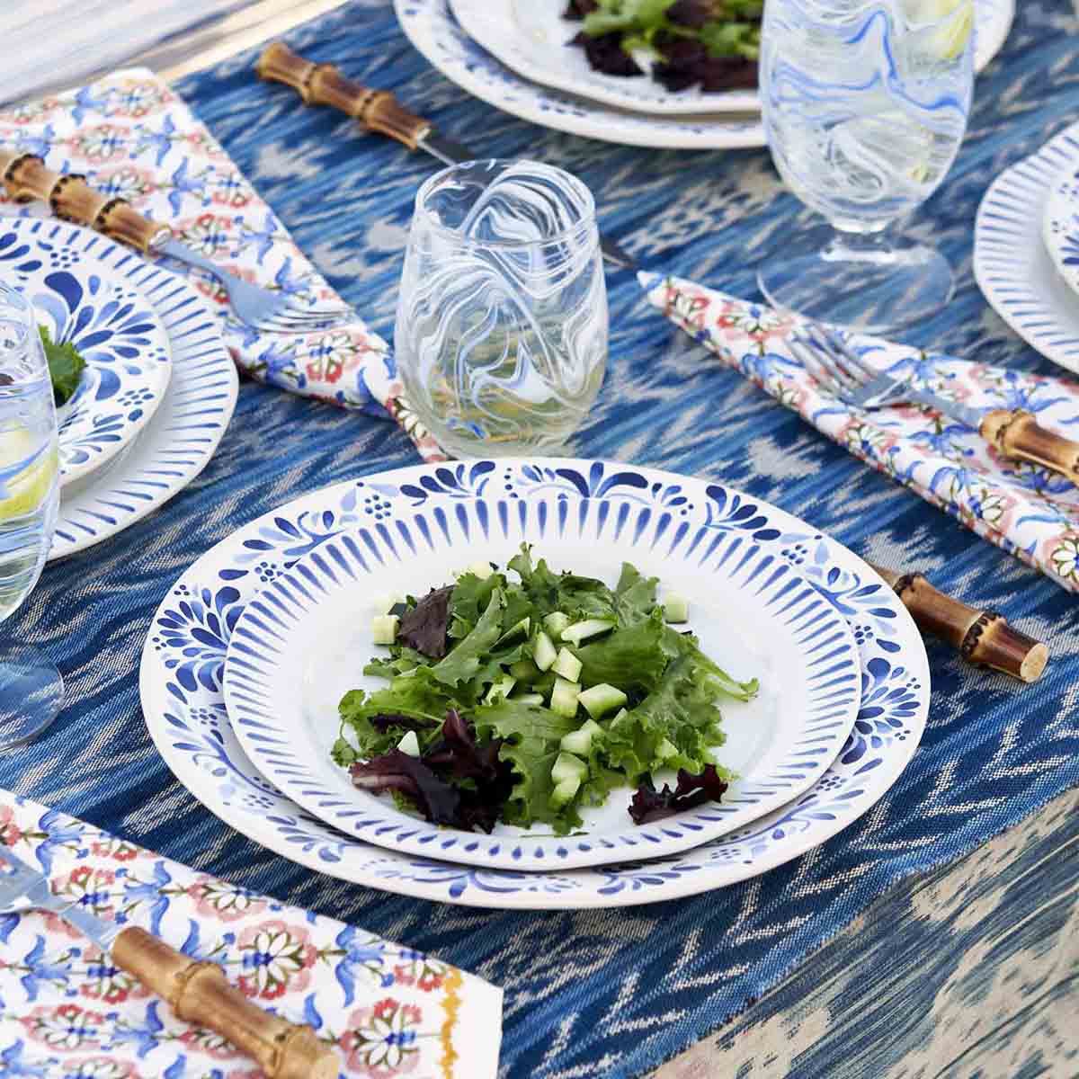 Sitio Stripe 4pc Place Setting - Delft Blue – Juliska