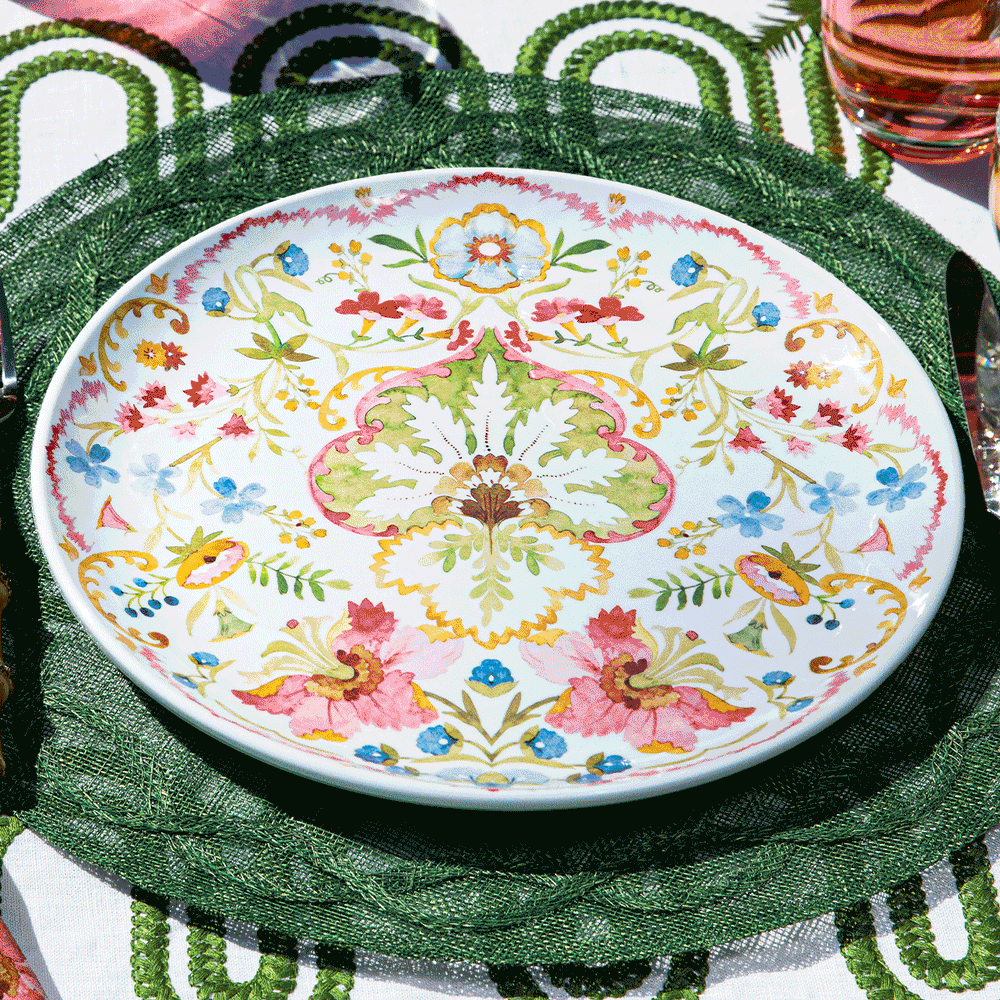Moveable gif featuring melamine plates like sofia, berry & thread and bamboo 