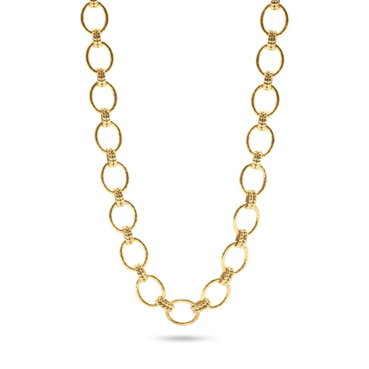 Cleopatra Grande Link Necklace, 16"+2'' Gold