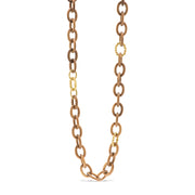 A classic chain re-imagined by Mother Earth. Delicately hand carved and polished Teak wood links are accented with golden ropes. It’s a lovely reminder to drink in the fresh air and stay grounded.