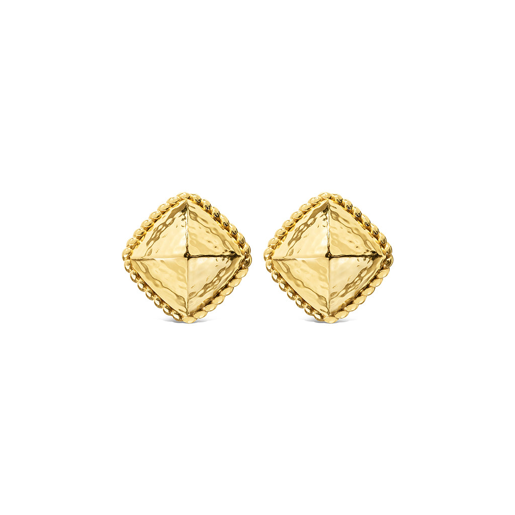 From our Blandine Collection, these clip earrings frame your face with glinting gold. As you catch your reflection while wearing these statement earrings, be reminded to drink in the fresh air and stay grounded.