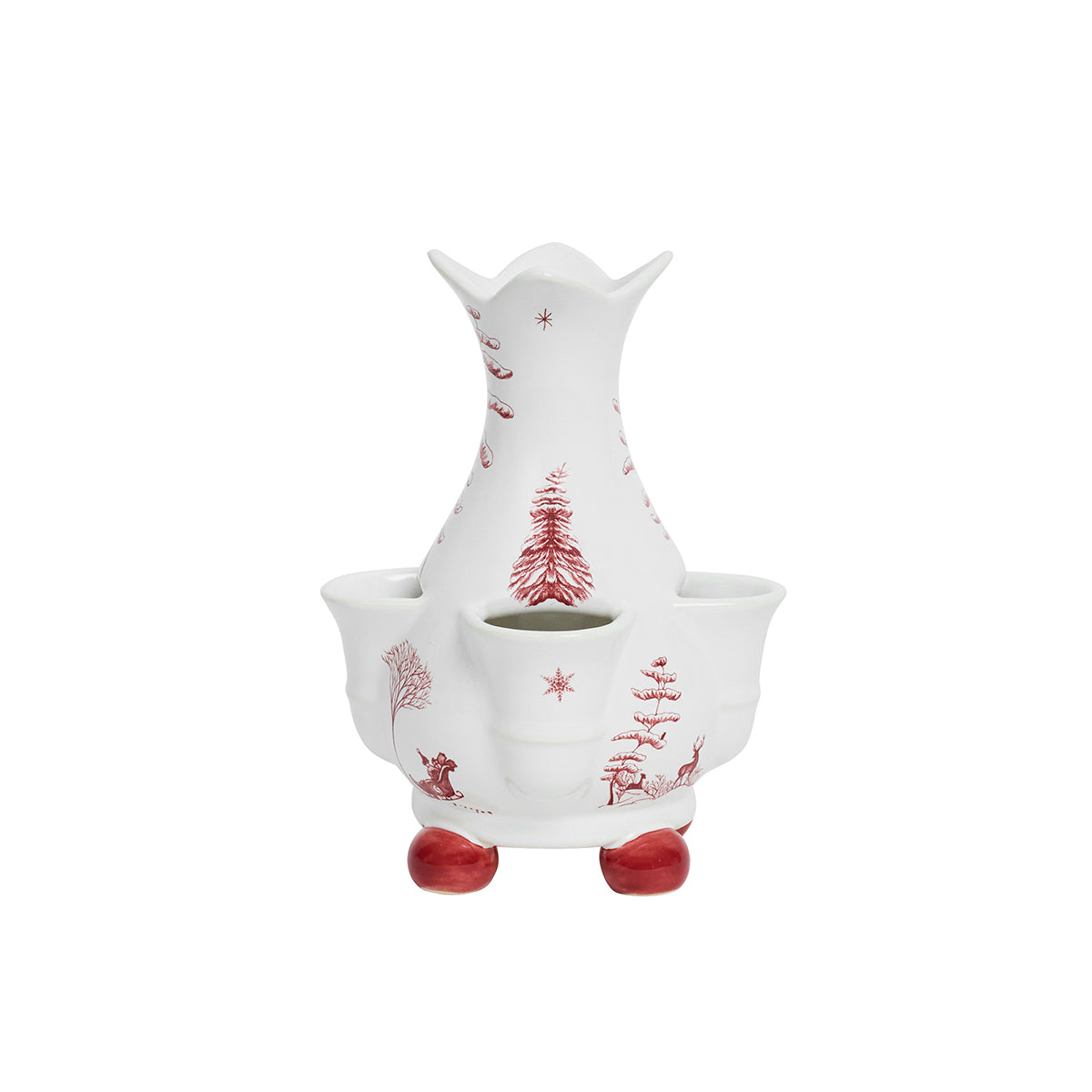 Country Estate Winter Frolic 6" Tulipiere Vase - Ruby - alternate angle