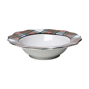 Serve up your seasonal veggies or even a Holiday punch in this chic Stewart Tartan trimmed 13 inch serving bowl with sweetly scalloped rim - or fill it with fruits and leave out on your kitchen counter to double as a bit of Holiday decor!
