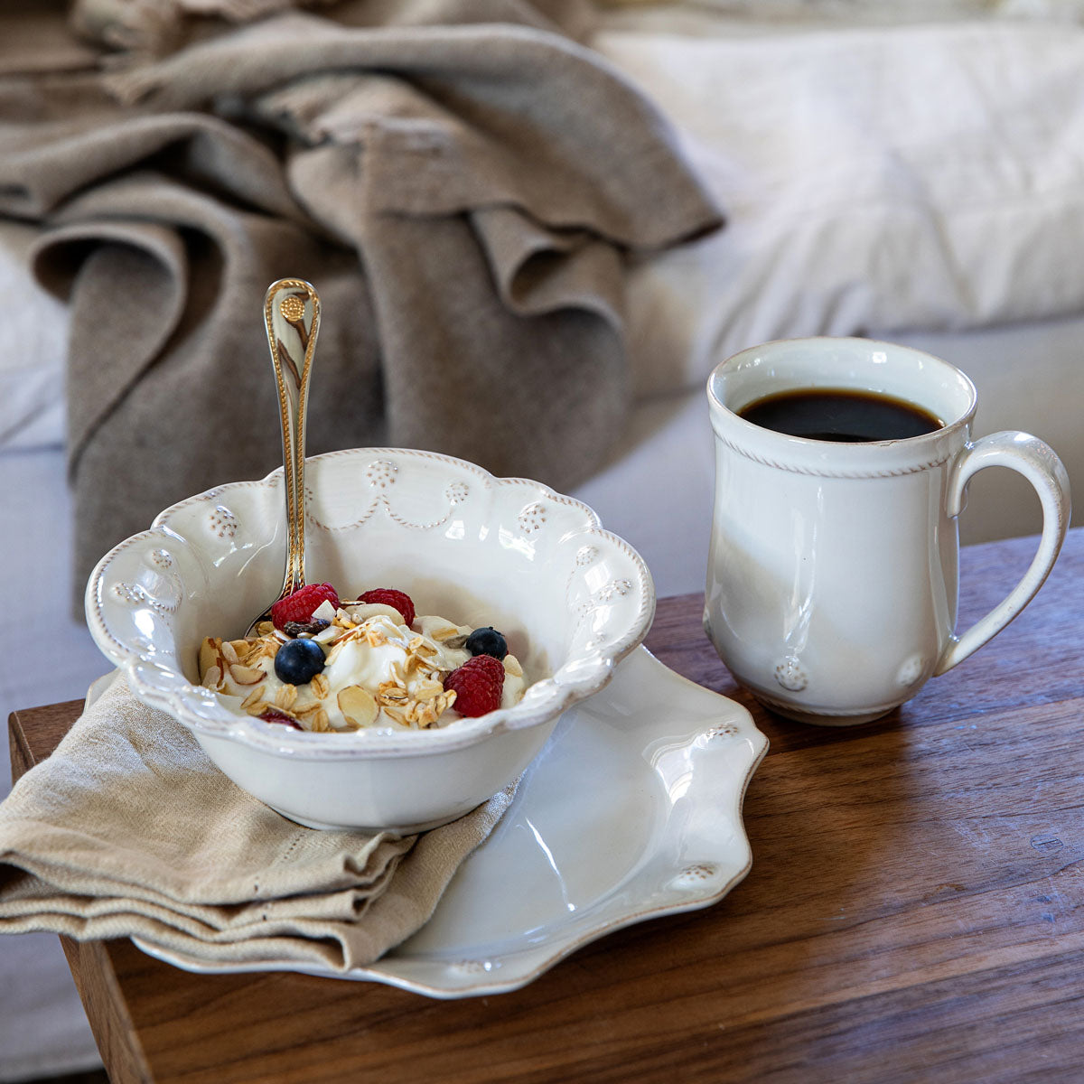 Jardins du Monde Cereal-Ice Cream Bowl - Whitewash – Juliska