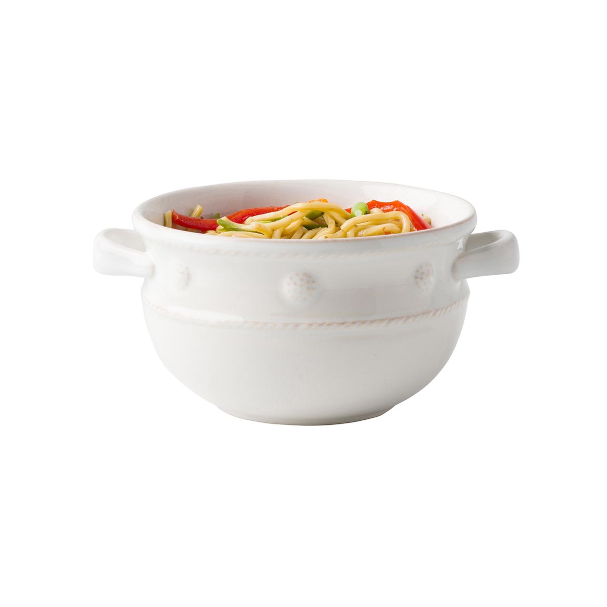 Berry & Thread Handled Soup Bowl - Whitewash – Juliska