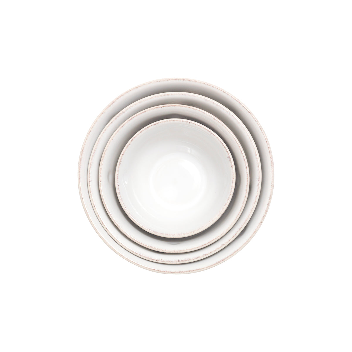 Berry & Thread Nesting Prep Bowl Set/4pc - Whitewash, detail view