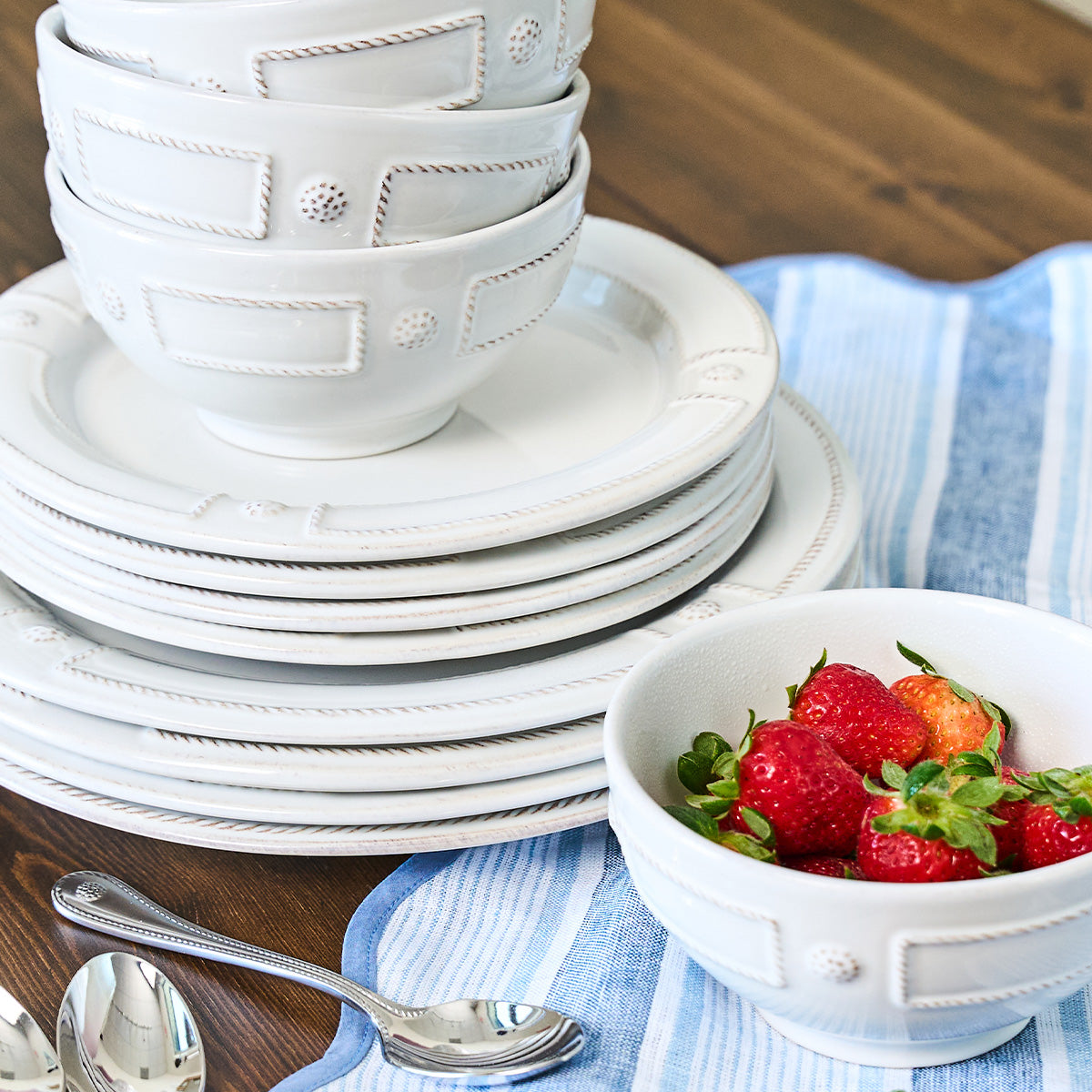 Berry & Thread French Panel Cereal-Ice Cream Bowl - Whitewash