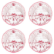 Perfect for a festive kids’ table or the intrepid outdoor winter-entertaining-enthusiast, our beloved holiday pattern by artist Deborah Sears is presented in shatterproof melamine! Featuring a scalloped ruby-hued border with charming seasonal greetings and our Country Estate in full swing with jolly winter celebrations. From kitchen to campfire, this durable dinnerware is designed for easy entertaining, making the holiday season just a dash merrier.