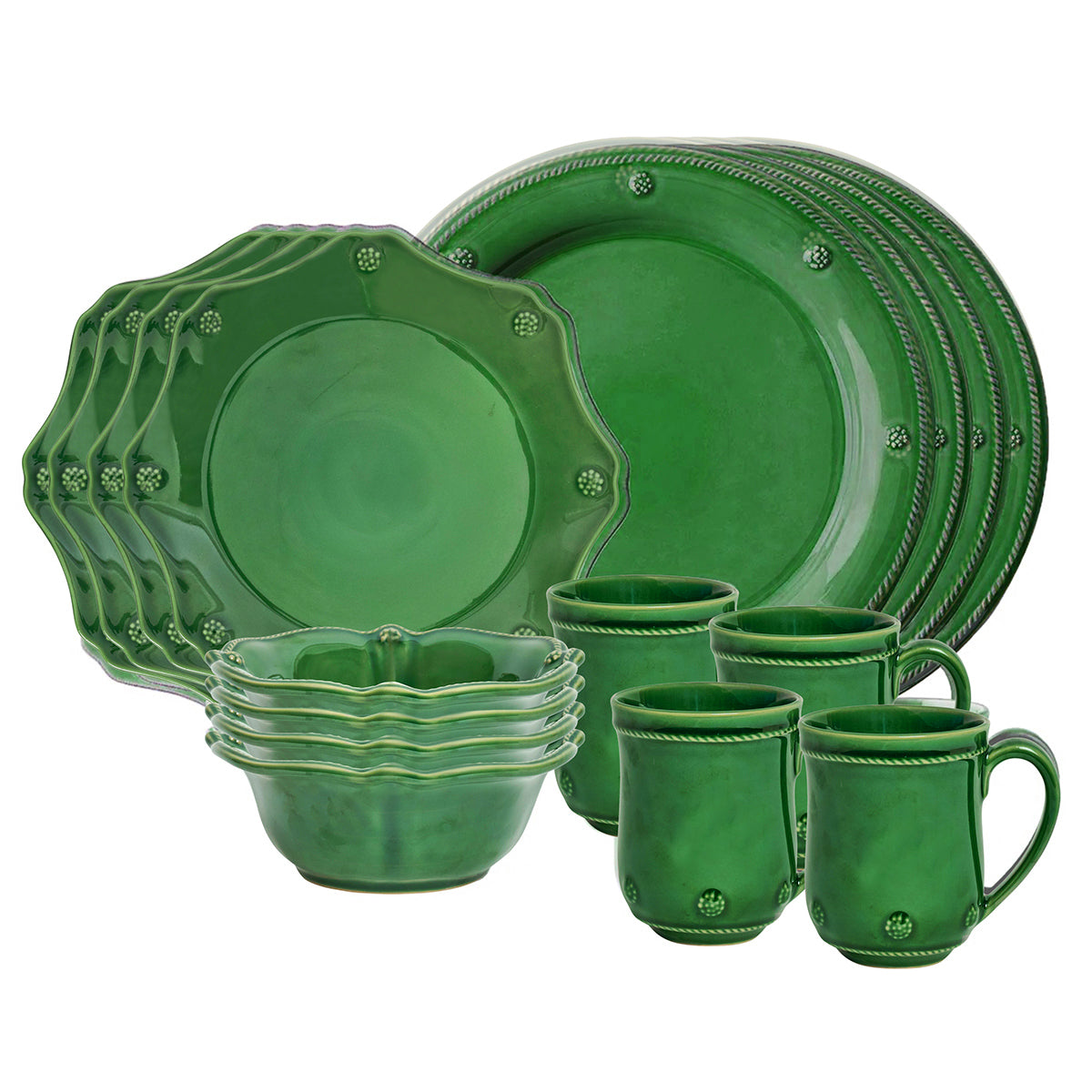 Berry & Thread 16pc Place Setting - Basil