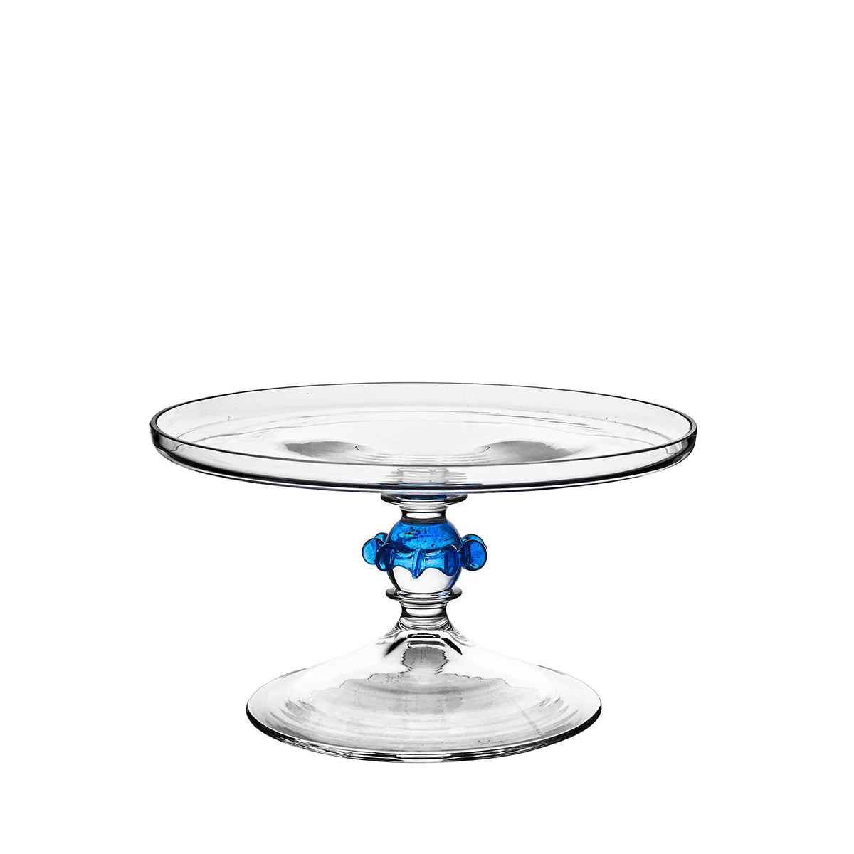 Nell Ruffle Petite Cake Dome & Stand Set - Chambray - alternate angle