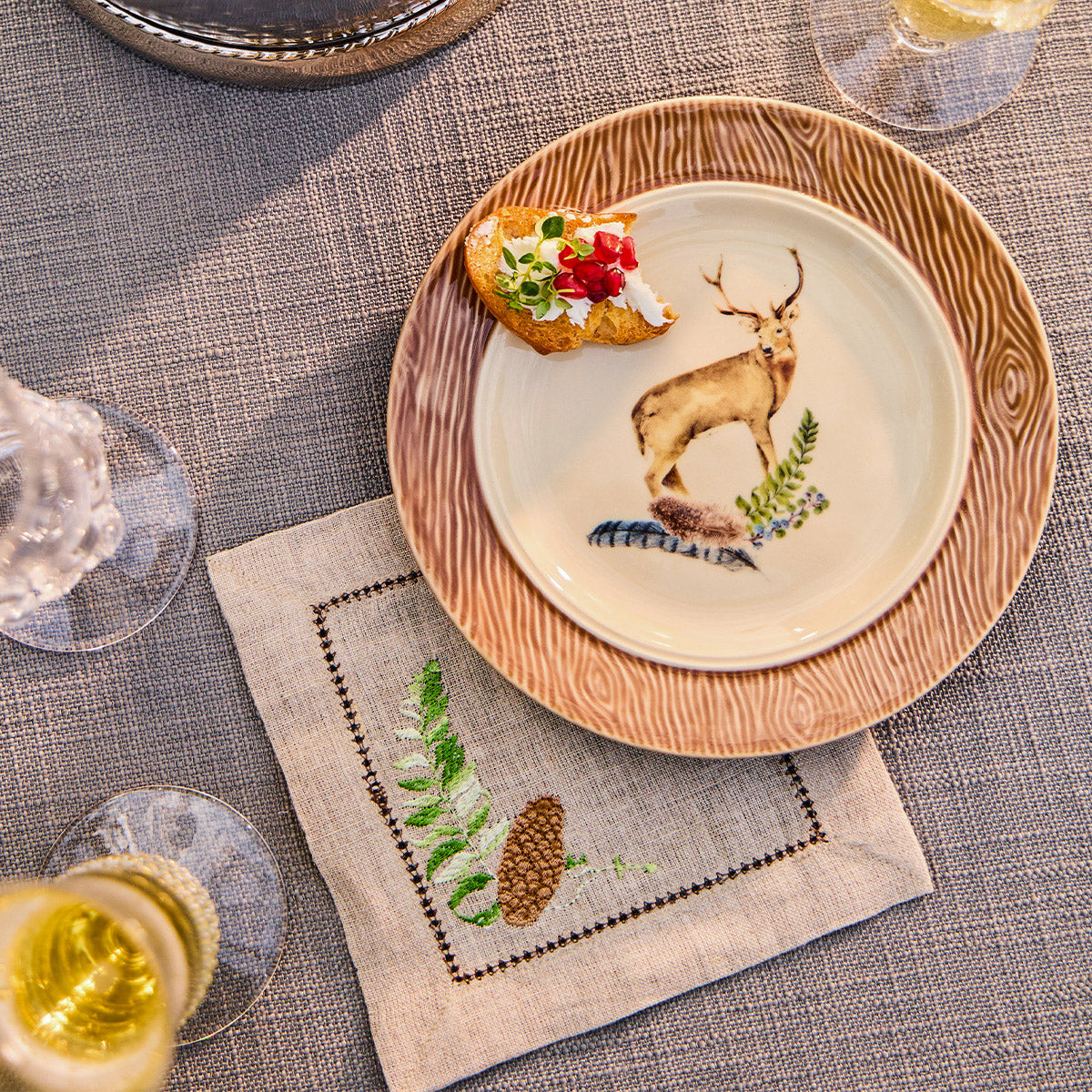 Forest Walk Stag Cocktail/Side Plate – Juliska