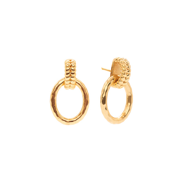 Cleopatra Regal Link Earrings - Gold – Juliska