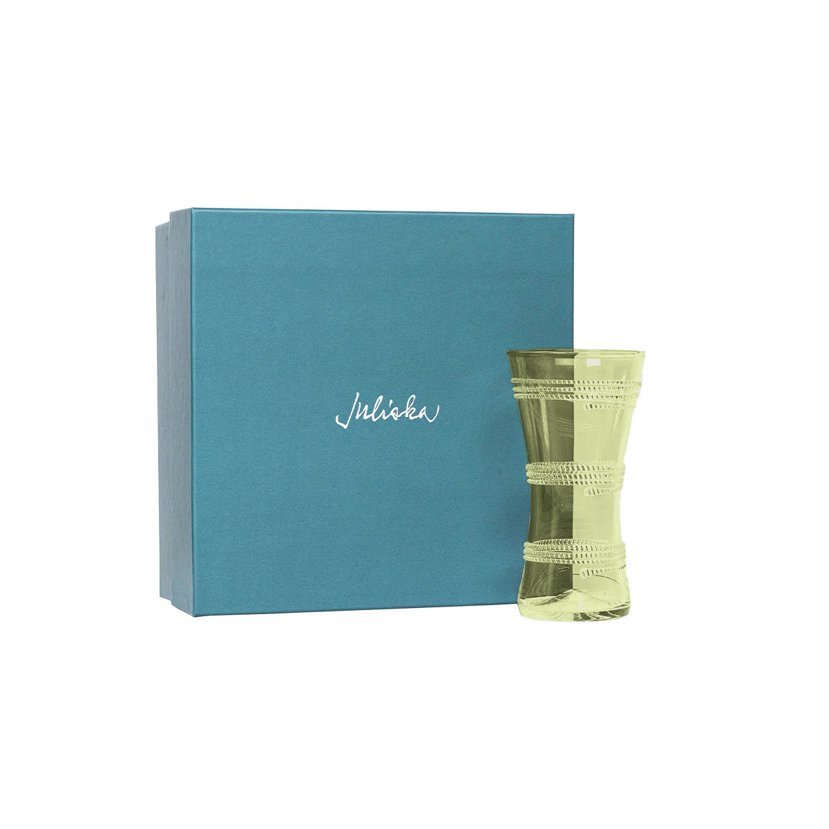 Ella 9" Corset Vase - Green - styled table setting view