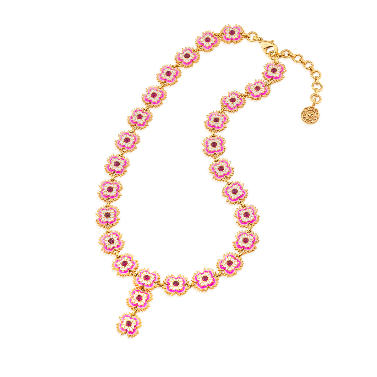 Dianthus Convertible Necklace 16in 2in Pink, alternate angle