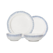 Sitio Stripe 4pc Place Setting - Delft Blue