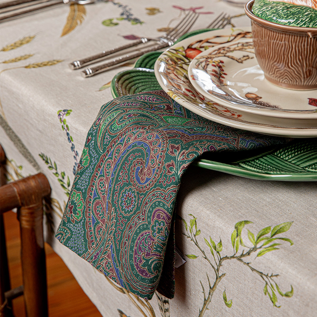 Paisley Napkin Set/4 - Evergreen - alternate angle