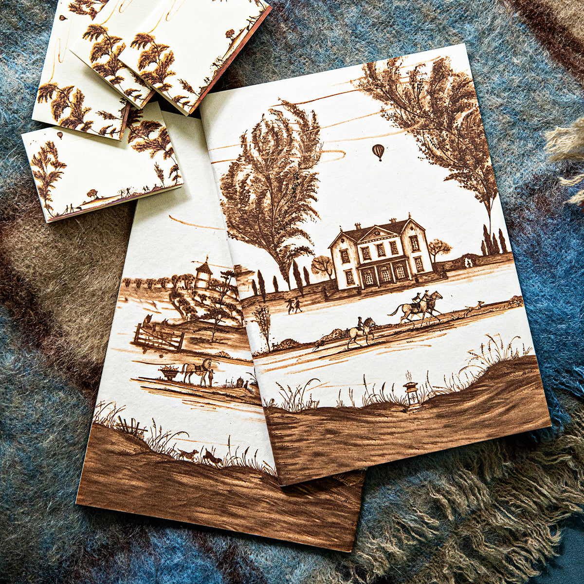 Country Estate Harvest 7" x 10" Paper Journal - Sepia - detail view
