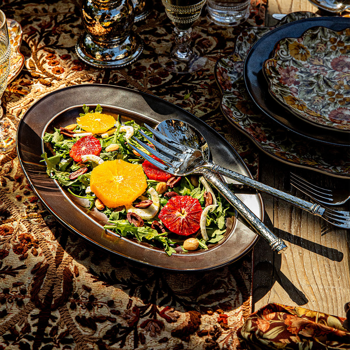 Pewter Stoneware 15 in Oval Platter – Juliska