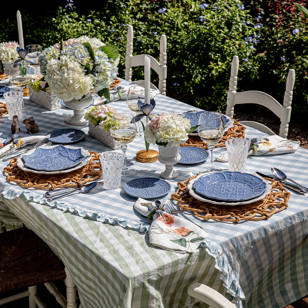 Jardins du Monde Dessert/Salad Plate Assorted Set/4 - Chambray