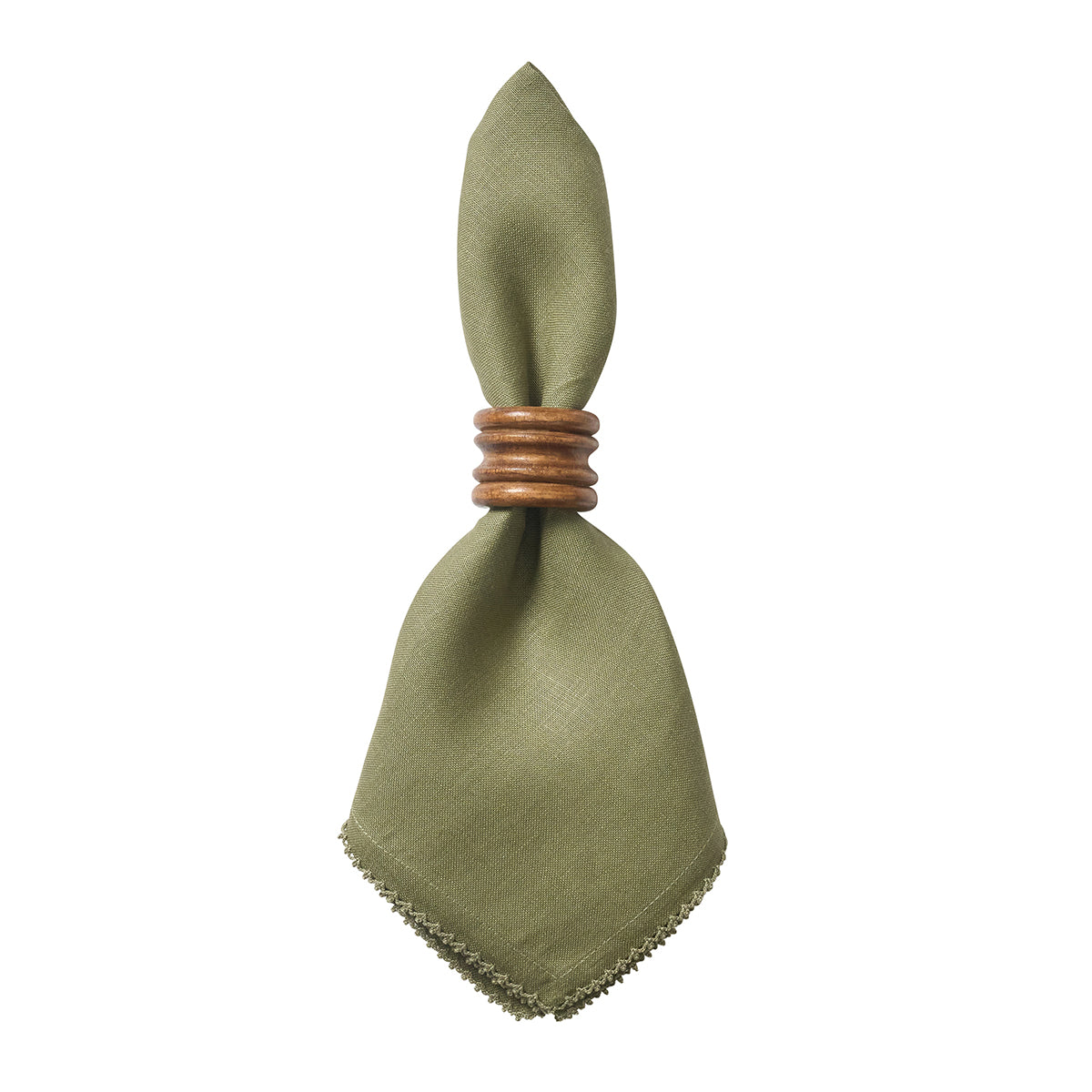 Berry Scallop Napkin Set/4 - Sage - styled table setting view