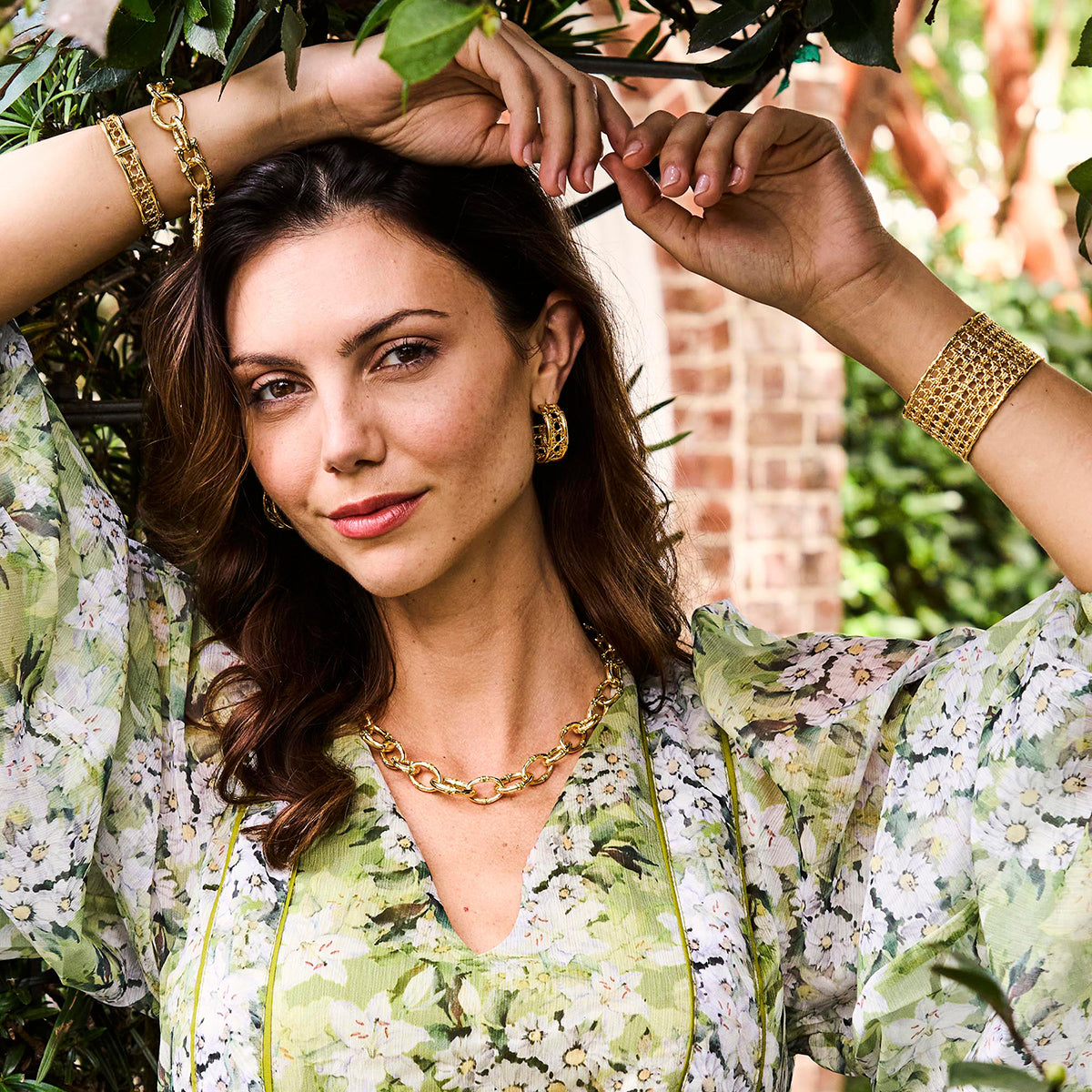 Bangkok Bamboo Link Necklace, 18