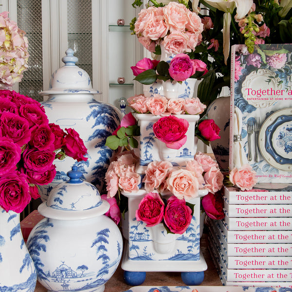 Country Estate Tulipiere Tower Set-3pc - Delft Blue