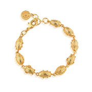 Scarab Petite Linear Link Bracelet, 6"+1" - Gold