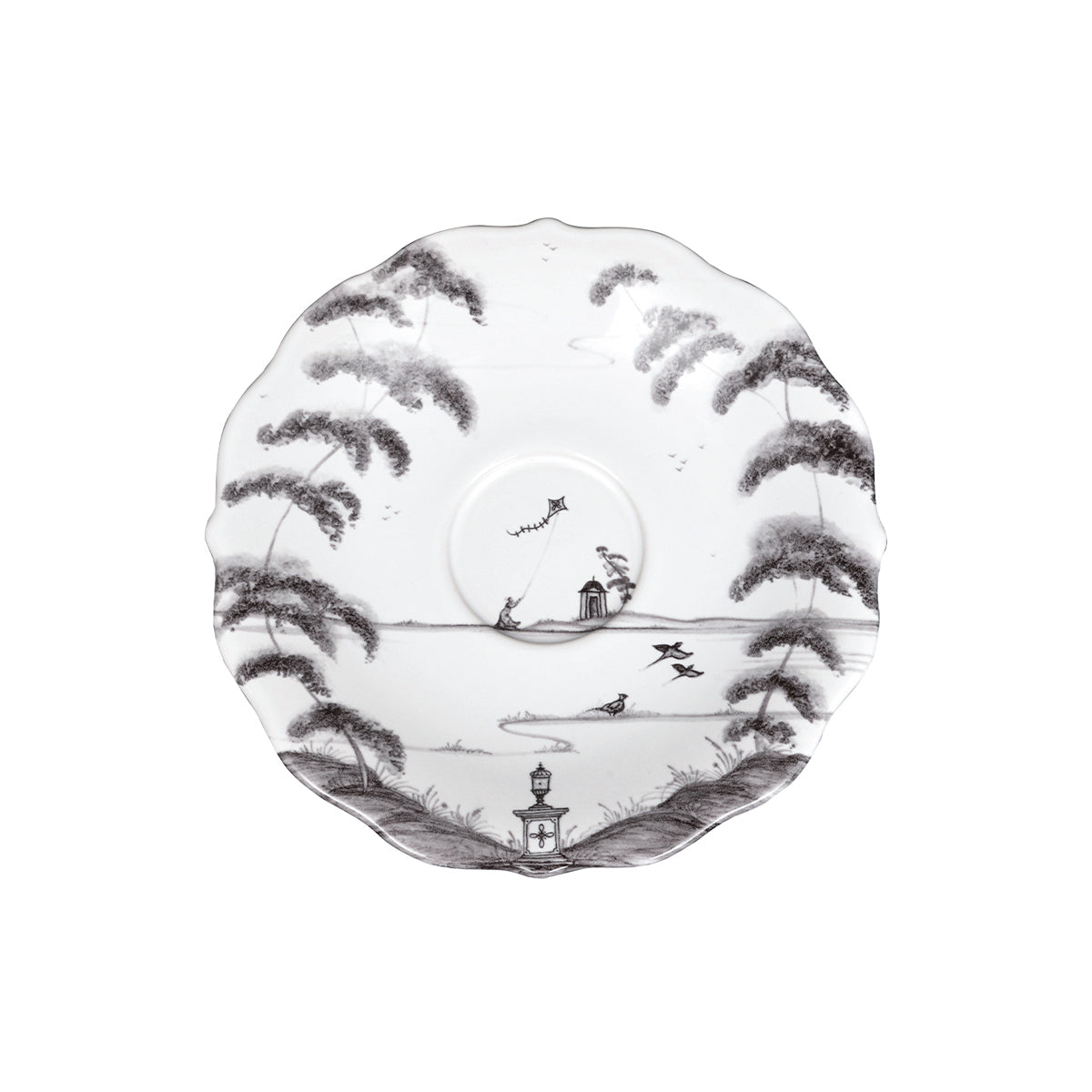 From our Country Estate Collection - Nestle our teacup upon its idyllic saucer, close your eyes, and sip away. Featuring Kite Fliers.