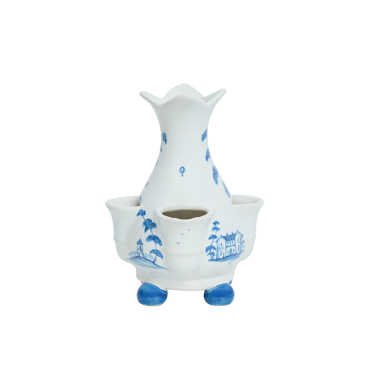 Country Estate 6" Tulipiere Vase - Delft Blue - alternate angle